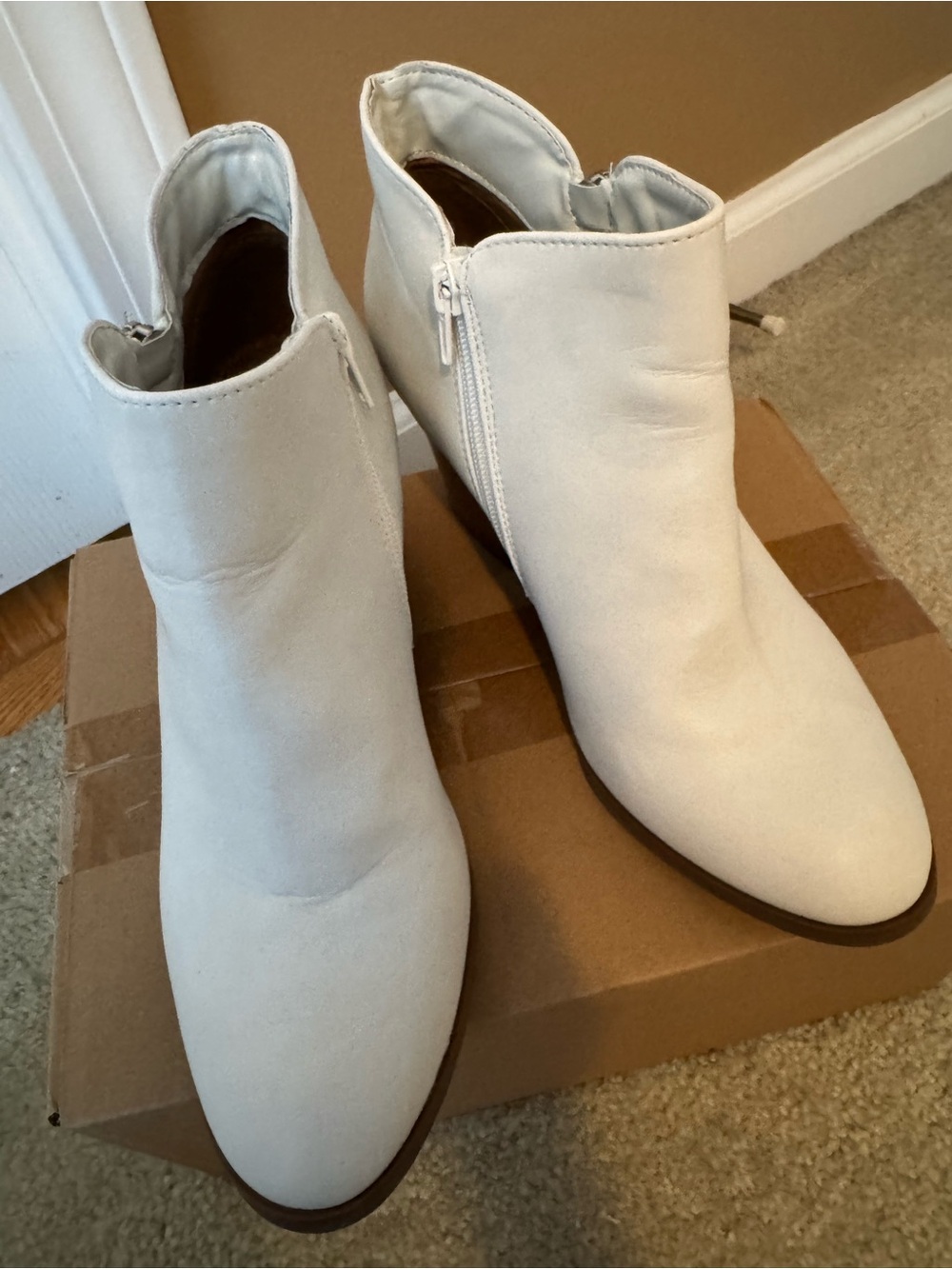 Style & Co. Ecru Side-Zip Ankle Booties